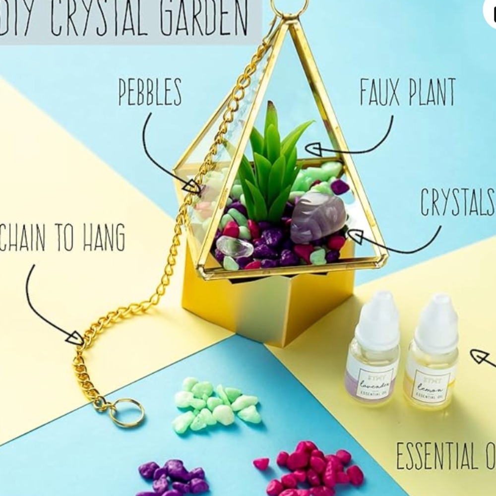 DIY Crystal Terrarium and Garden - Fun Colorful Home Project